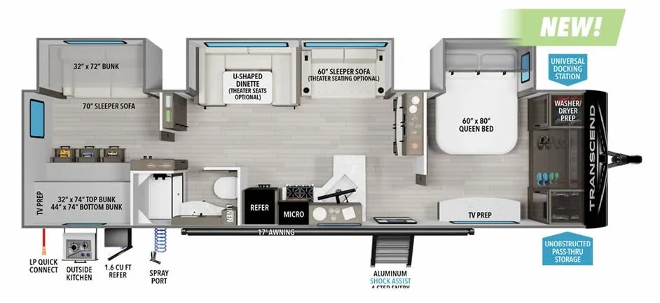 Grand Design Transcend Xplor 331BH floor plan