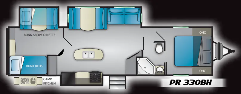 Heartland Prowler 330BH floor plan