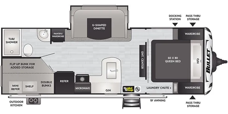 2021 Keystone Bullet 243BHSWE floor plan