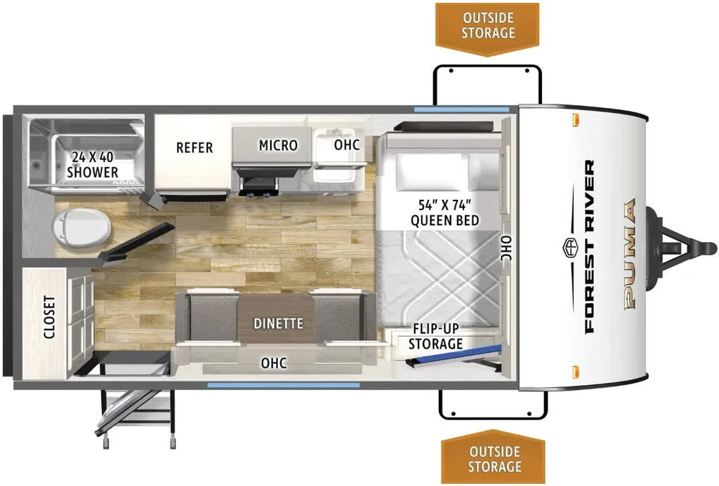 2027 Forest River Puma Camping Edition 12FBCE floor plan