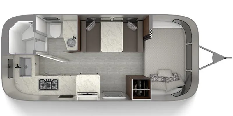 2024 Airstream Caravel 20FB - Floor plan