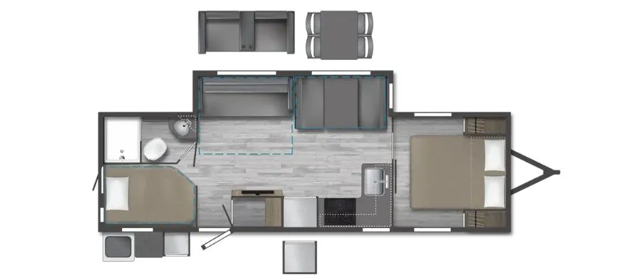 2020 Winnebago Minnie 2801BHS floor plan