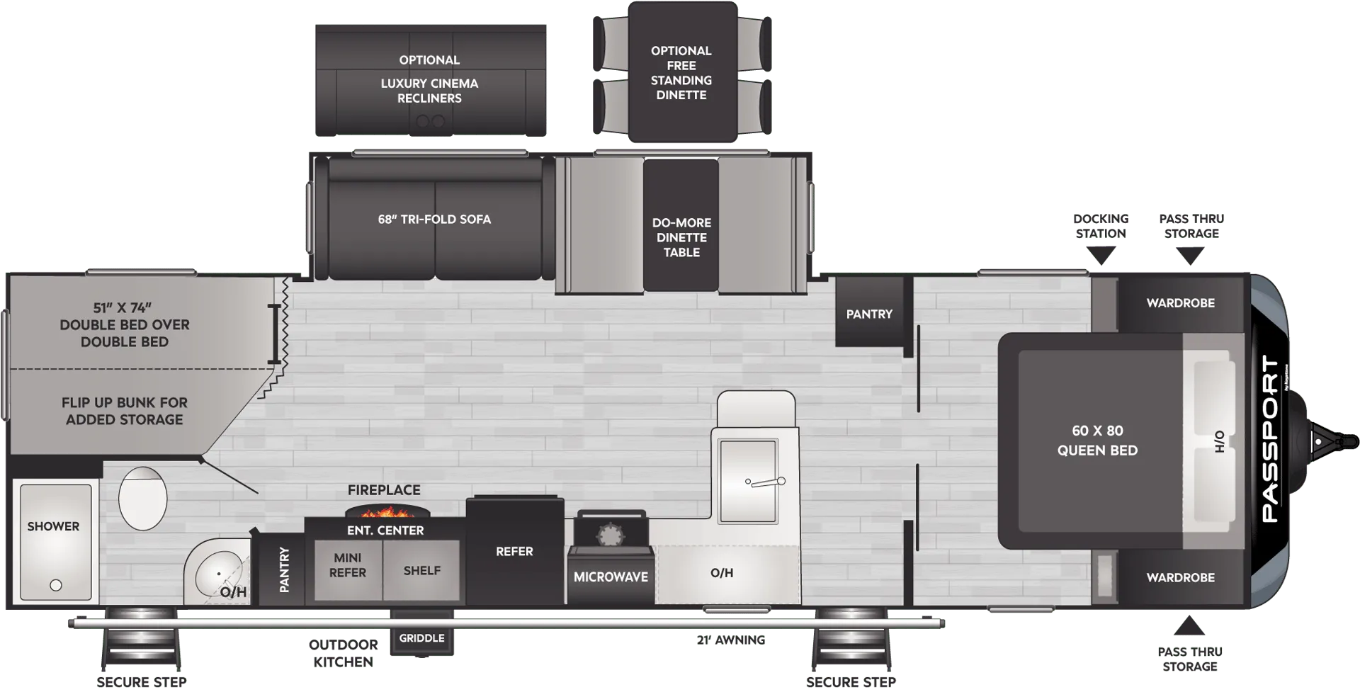 Keystone Passport GT 2900BH floor plan