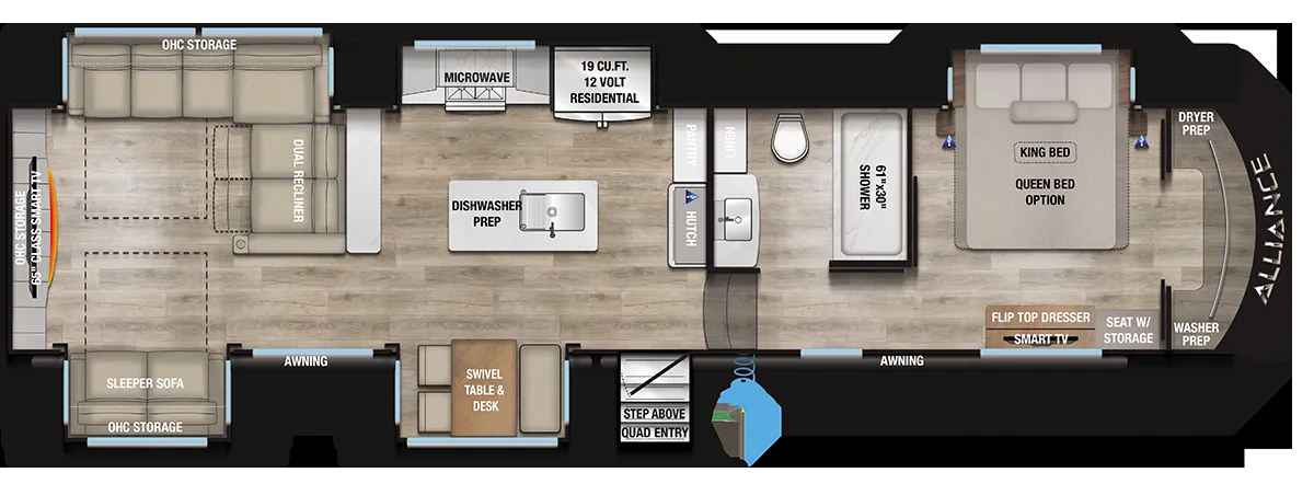 Alliance RV Paradigm 375RD floor plan
