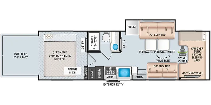 Thor Motor Coach Outlaw 29J floor plan
