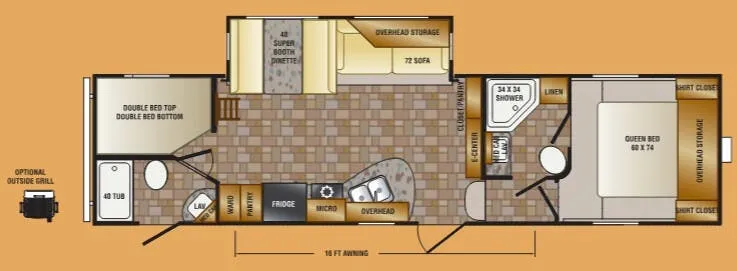 CrossRoads Zinger ZF32DB floor plan