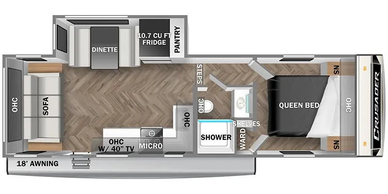 Prime Time Crusader 250RL floor plan