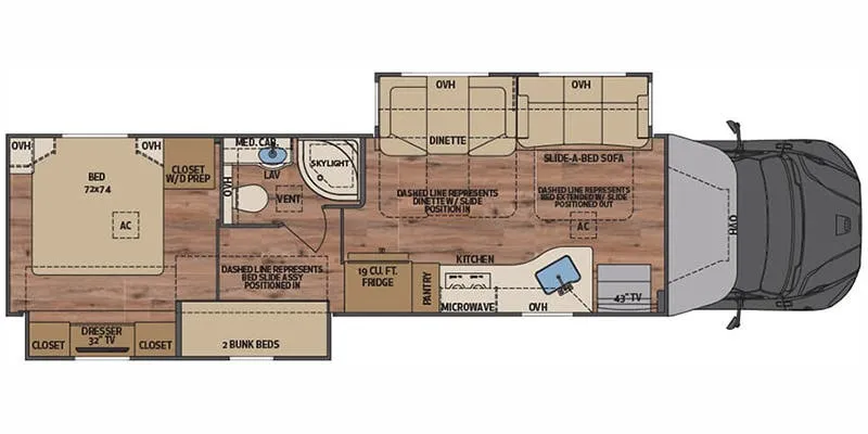Renegade RV Verona 40VBH floor plan