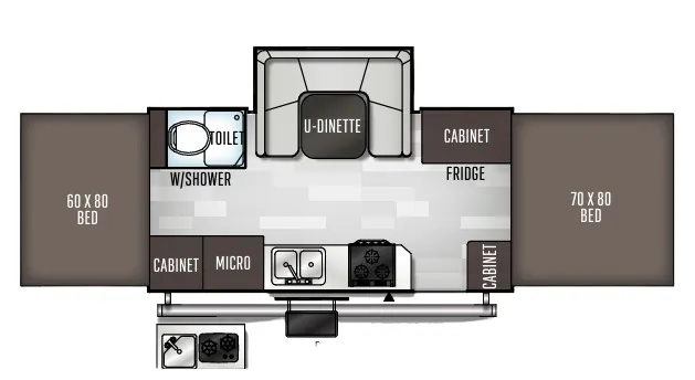 Forest River Flagstaff High Wall HW29SC floor plan