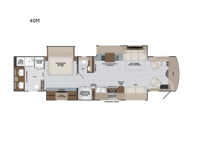 2026 Holiday Rambler Armada 40M - Floor plan
