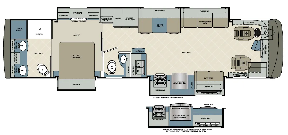 Forest River Berkshire 38B floor plan