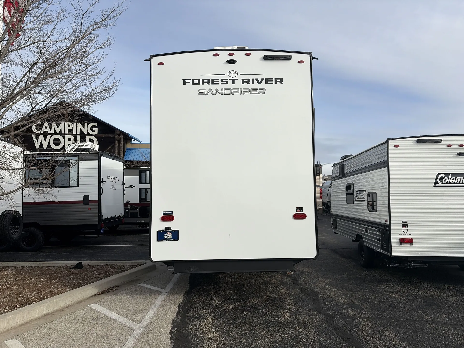 2026 Forest River Sandpiper 3990FL — backside