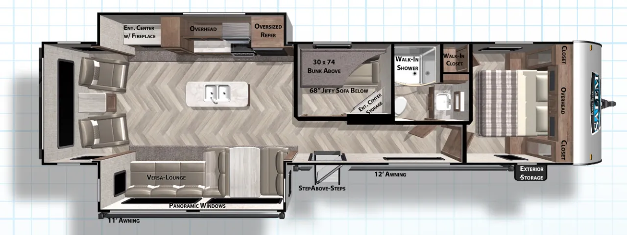 Forest River Salem 34MBS floor plan