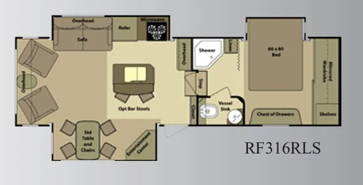 Highland Ridge Open Range Roamer RF316RLS floor plan