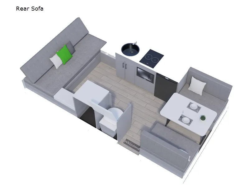 2026 Aliner Expedition Rear Sofa floor plan