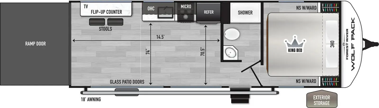 Forest River Cherokee Wolf Pack 24 145 floor plan