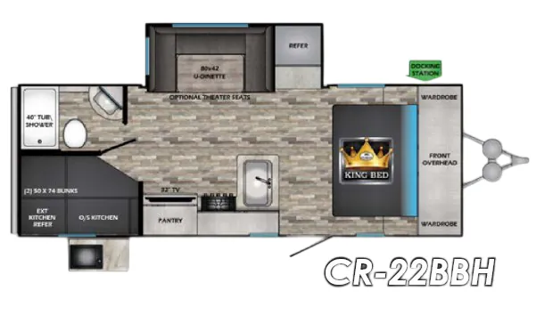 CrossRoads Cruiser Aire CR22BBH floor plan