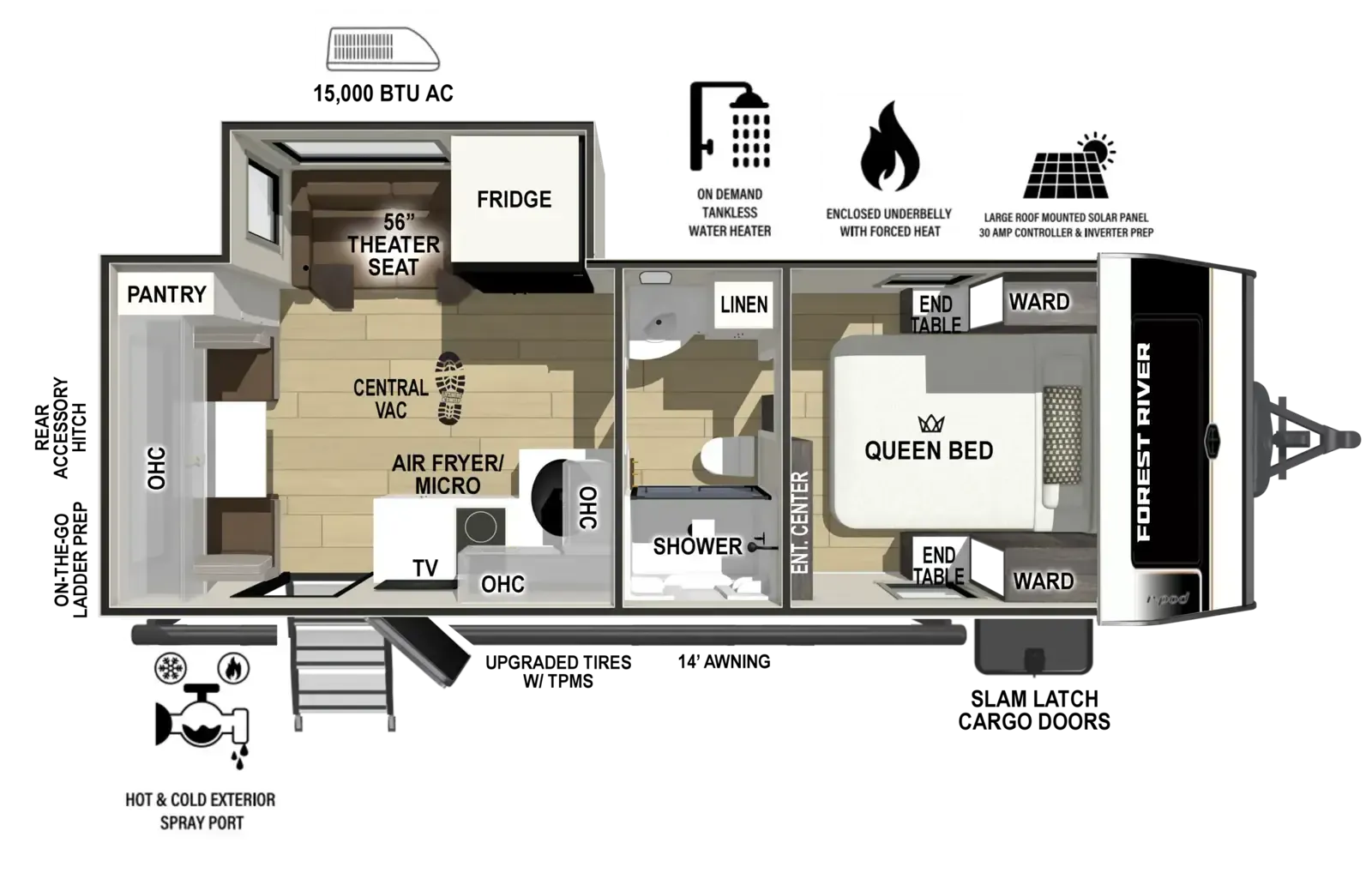 Forest River R-Pod RP-198 floor plan