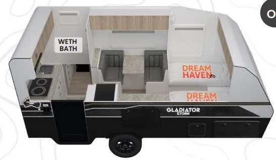 Dreamhaven RV Gladiator Storm Single Bed floor plan