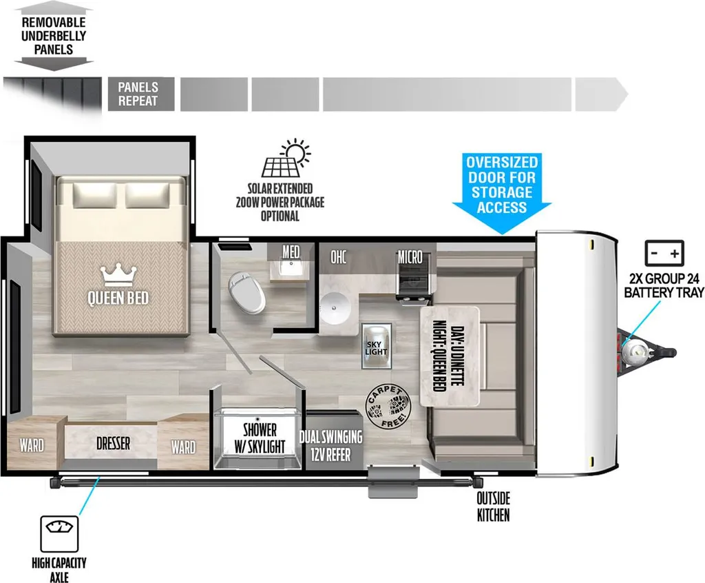 2023 Forest River Salem FSX 169RSK floor plan