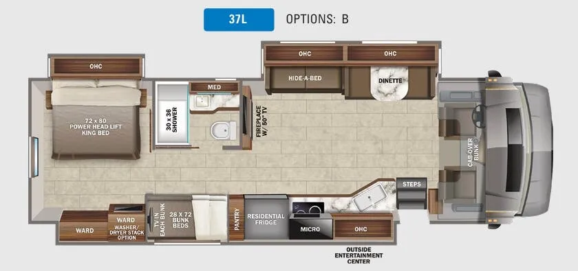 Jayco Seneca Prestige 37L floor plan
