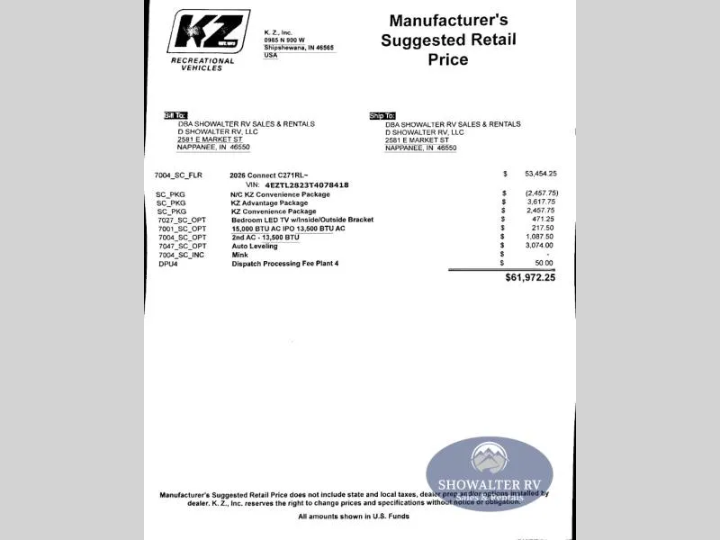 2026 KZ Connect C271RL - Photo 3