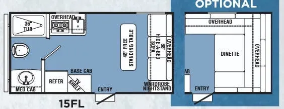 Coachmen Clipper 15FL floor plan