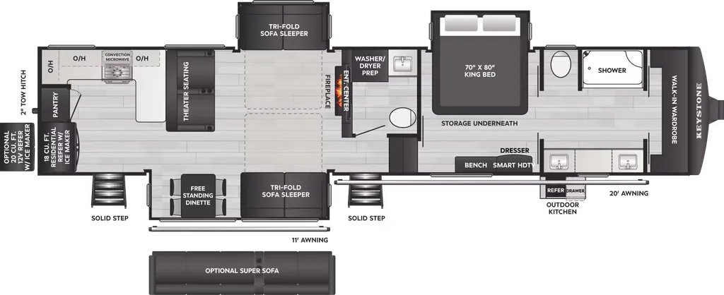 2025 Keystone Alpine 3910RK floor plan