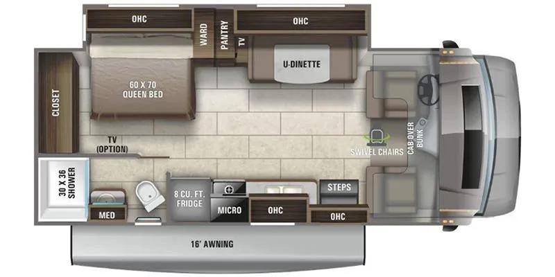 2019 Entegra Coach Odyssey 24B floor plan