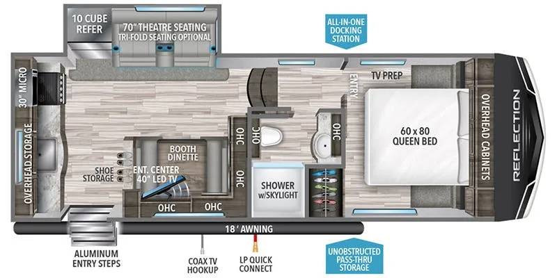 2022 Grand Design Reflection 150 Series 226RK - Floor plan