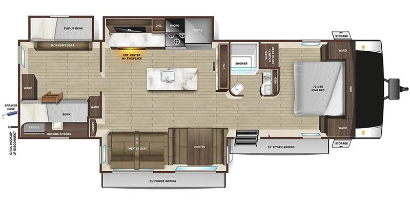 Highland Ridge Light 321BHS floor plan