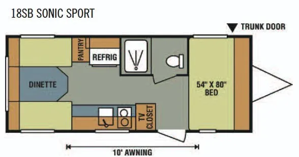 Venture RV Sonic Sport 18SB floor plan