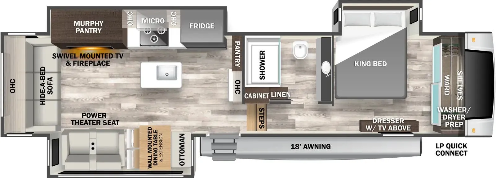 Forest River Cedar Creek Experience 3425RL floor plan