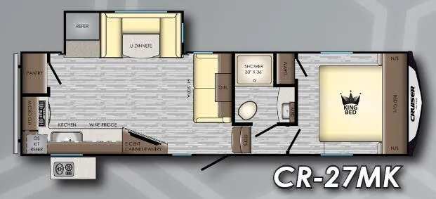 CrossRoads Cruiser Aire 27MK floor plan