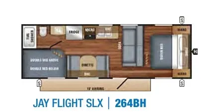 Jayco Jay Flight SLX 8 264BH floor plan