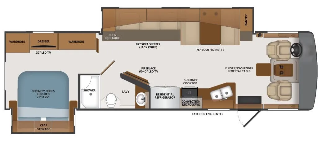Fleetwood Bounder 33C floor plan