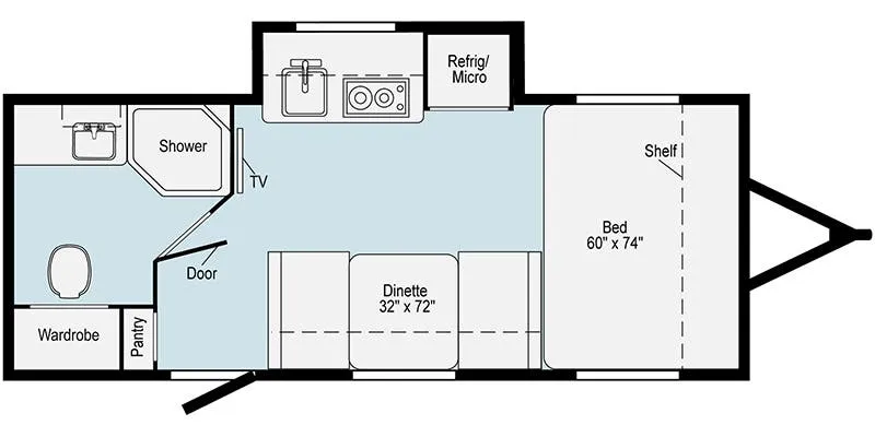 2021 Winnebago Hike H170S - Floor plan