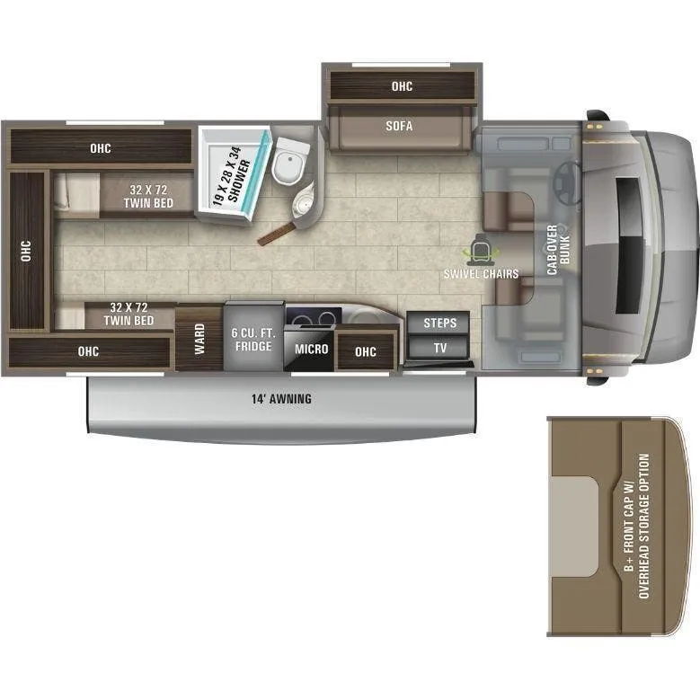 Entegra Coach Qwest 24T floor plan