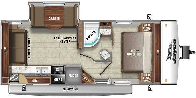 2019 Jayco Jay Feather 24RL - Floor plan