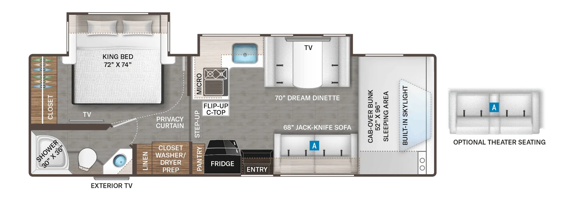 Thor Motor Coach Echelon KW29 floor plan