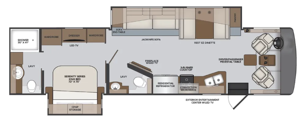 Holiday Rambler Vacationer 35K floor plan