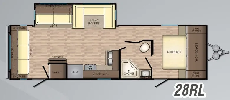 CrossRoads Volante 28RL floor plan