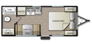 Pacific Coachworks Sea Breeze 16RB floor plan