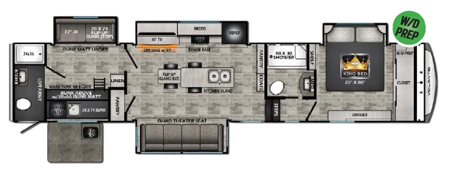 CrossRoads Volante 377LF floor plan