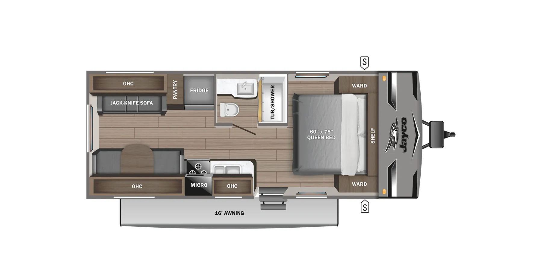 2021 Jayco Jay Flight 212QB - Floor plan