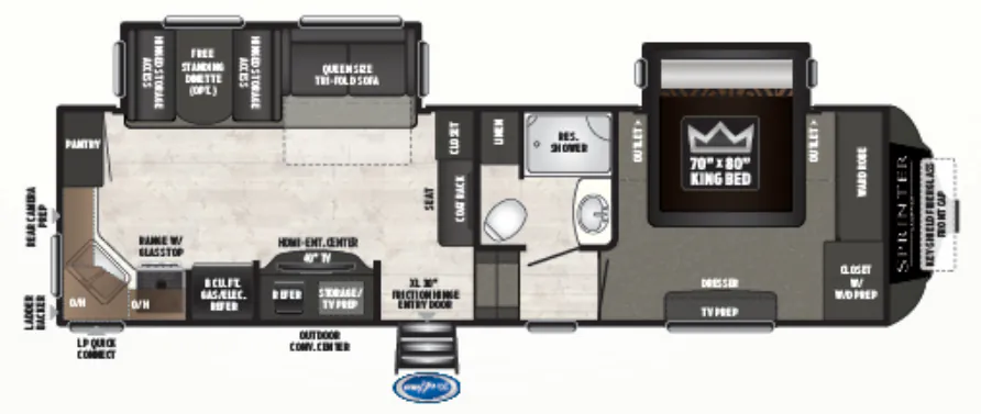 Keystone Sprinter Campfire 27FWML exterior