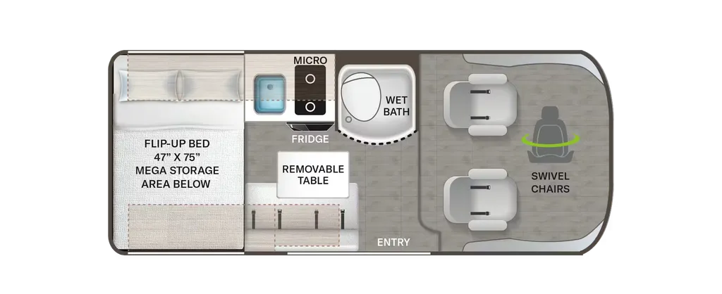 2027 Thor Motor Coach Rize 18Z floor plan
