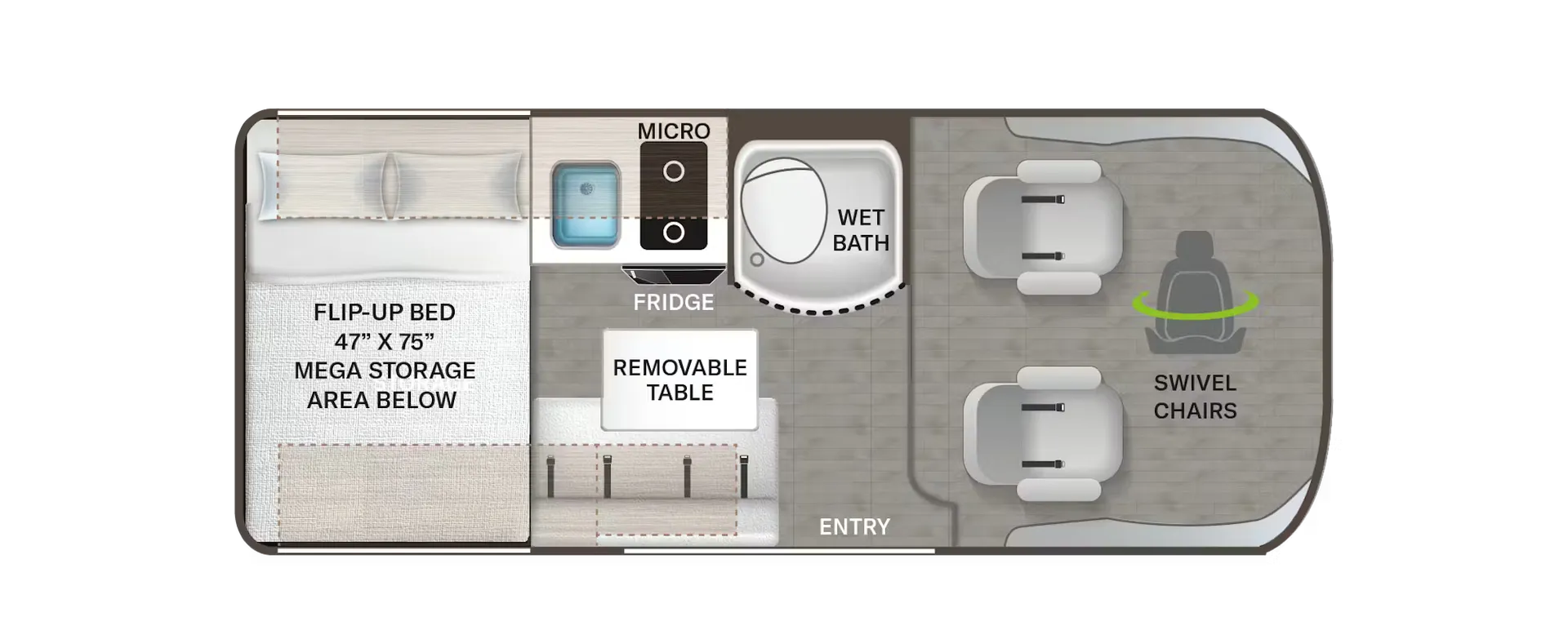 2027 Thor Motor Coach Rize 18Z - Floor plan