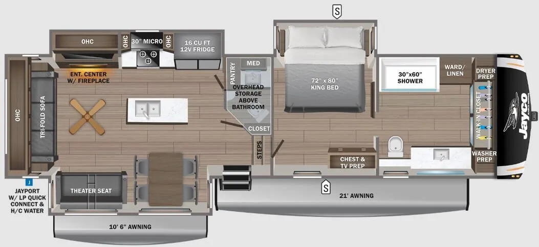 Jayco Eagle 370FBTS floor plan