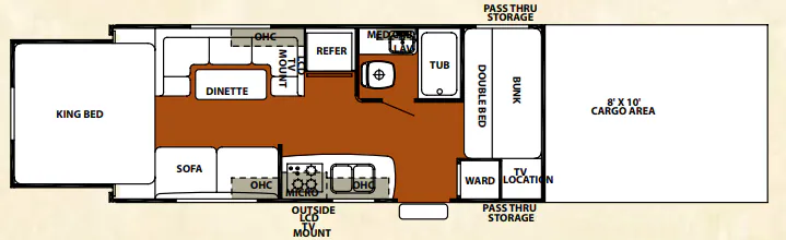 Forest River Cherokee Wolf Pack 21WP120 floor plan